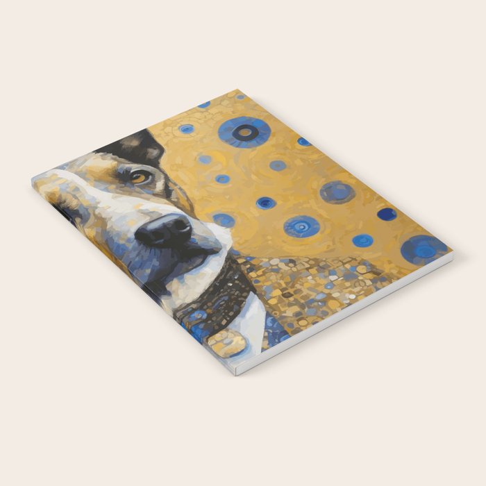 Gustav Klimt Style Distinguished Dog with Gold Medal Notebook Gallery Image 2