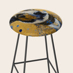 Gustav Klimt Style Distinguished Dog with Gold Medal Stool Gallery Image 2