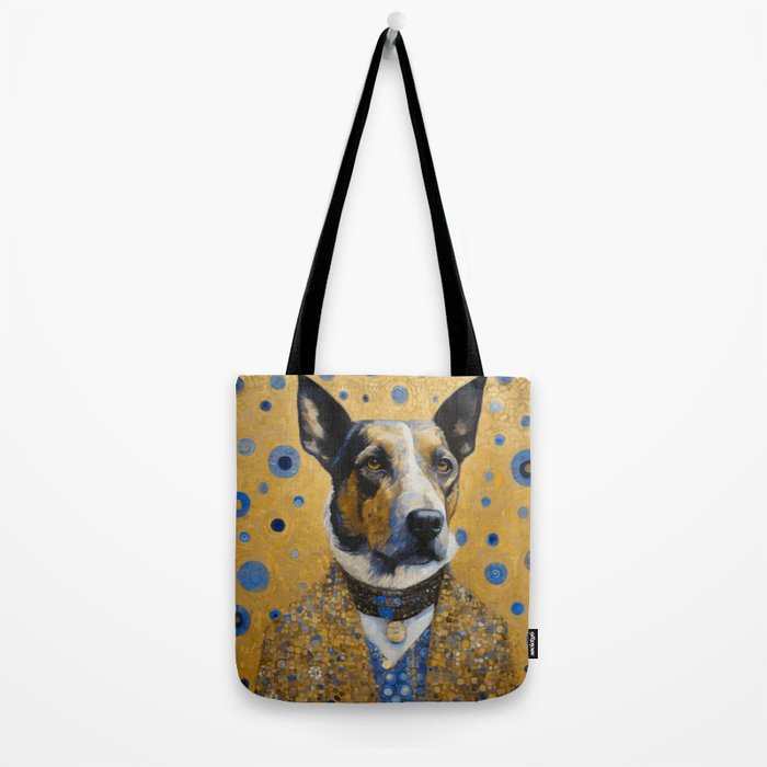 Gustav Klimt Style Distinguished Dog with Gold Medal Tote Bag Gallery Image 2
