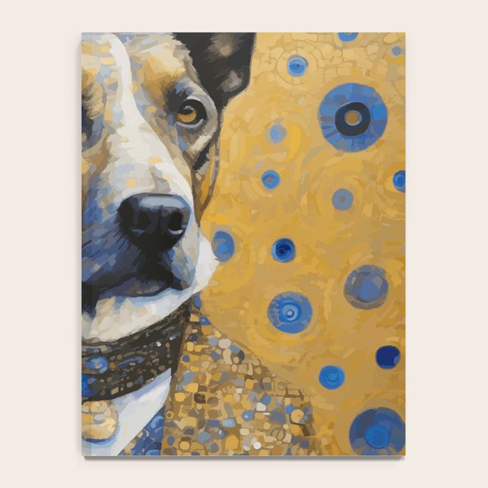 Gustav Klimt Style Distinguished Dog with Gold Medal Notebook Gallery Image 4
