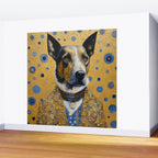 Gustav Klimt Style Distinguished Dog with Gold Medal Wall Mural Gallery Image 2