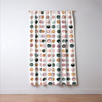Watercolor Earth Tone Dots Minimal Boho Pattern Window Curtain Gallery Image 3