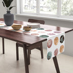 Watercolor Earth Tone Dots Minimal Boho Pattern Table Runner Gallery Image 2