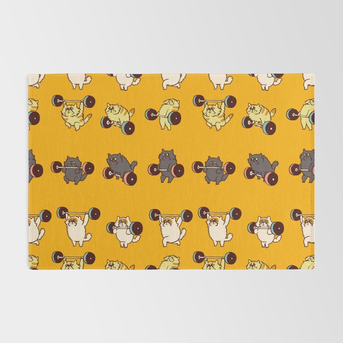 Olympic Lifting Cat Rug Gallery Image 2