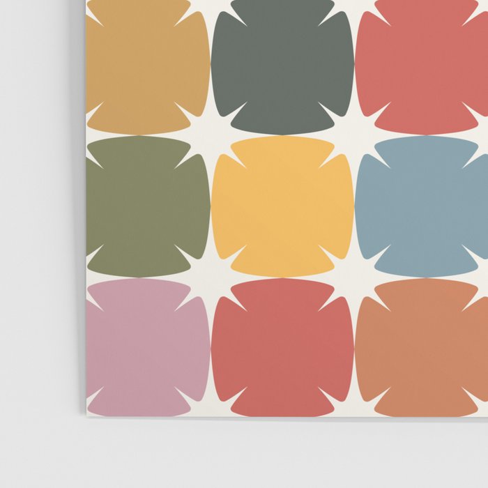 Retro Festive Sparkle Colorful Checker Poster Gallery Image 3