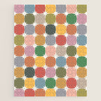 Retro Festive Sparkle Colorful Checker Jigsaw Puzzle Gallery Image 1
