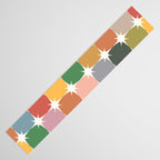 Retro Festive Sparkle Colorful Checker Table Runner Gallery Image 3