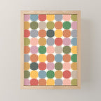 Retro Festive Sparkle Colorful Checker Mini Art Print Gallery Image 1