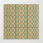 Boho Western Geometric Pattern VI Wood Wall Art Gallery Image 1