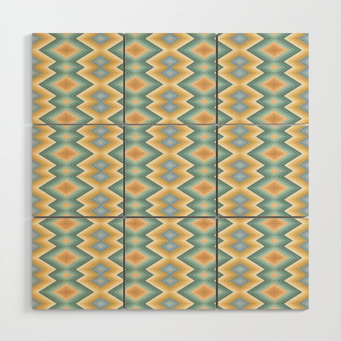 Boho Western Geometric Pattern VI Wood Wall Art Gallery Image 1
