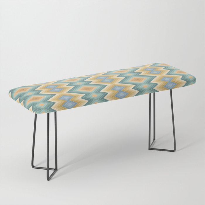 Boho Western Geometric Pattern VI Bench Gallery Image 1