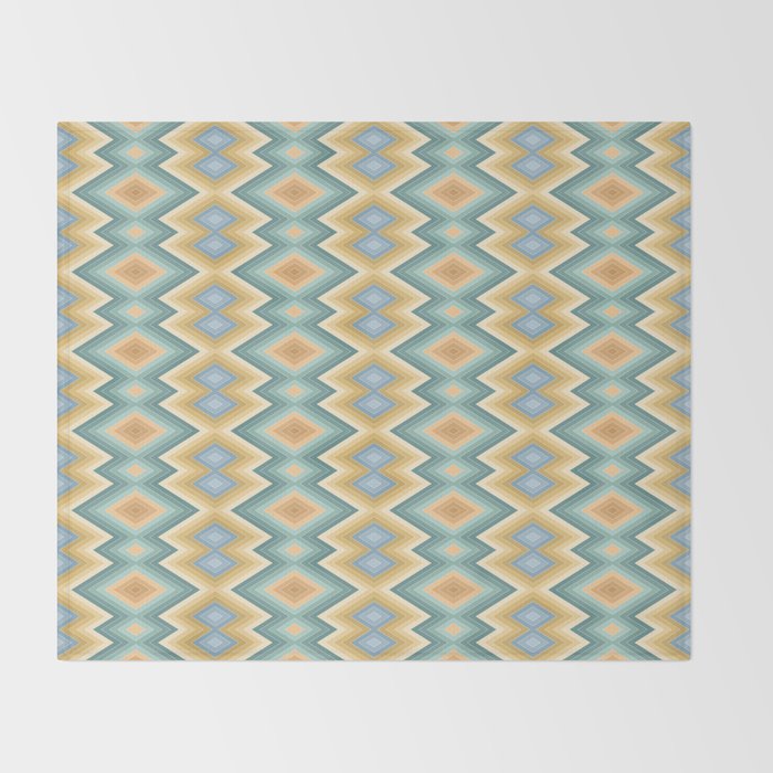 Boho Western Geometric Pattern VI Throw Blanket Gallery Image 2