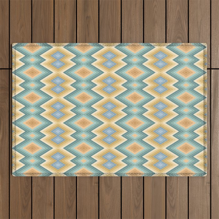 Boho Western Geometric Pattern VI Outdoor Rug Gallery Image 1