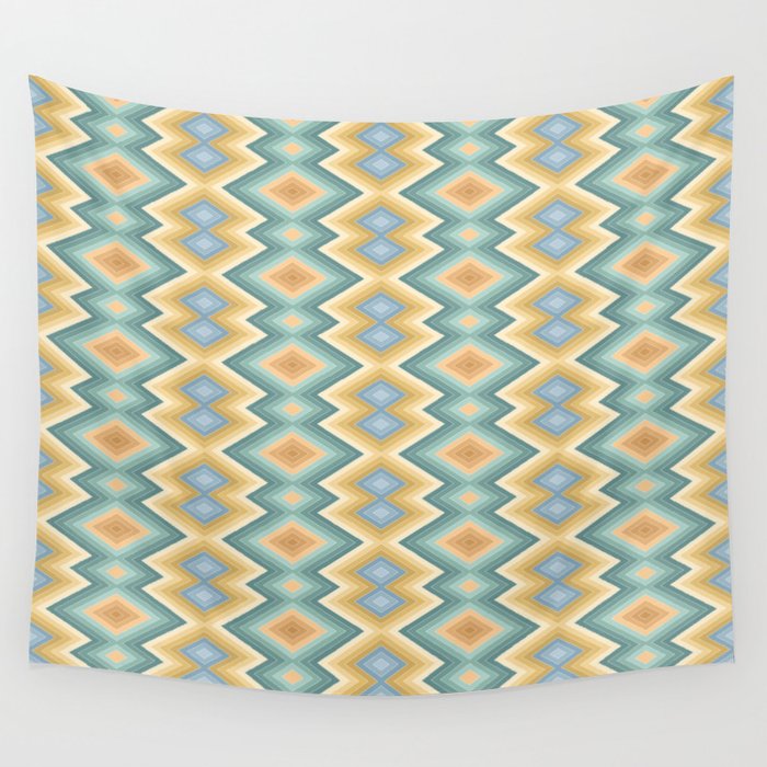 Boho Western Geometric Pattern VI Wall Tapestry Gallery Image 1
