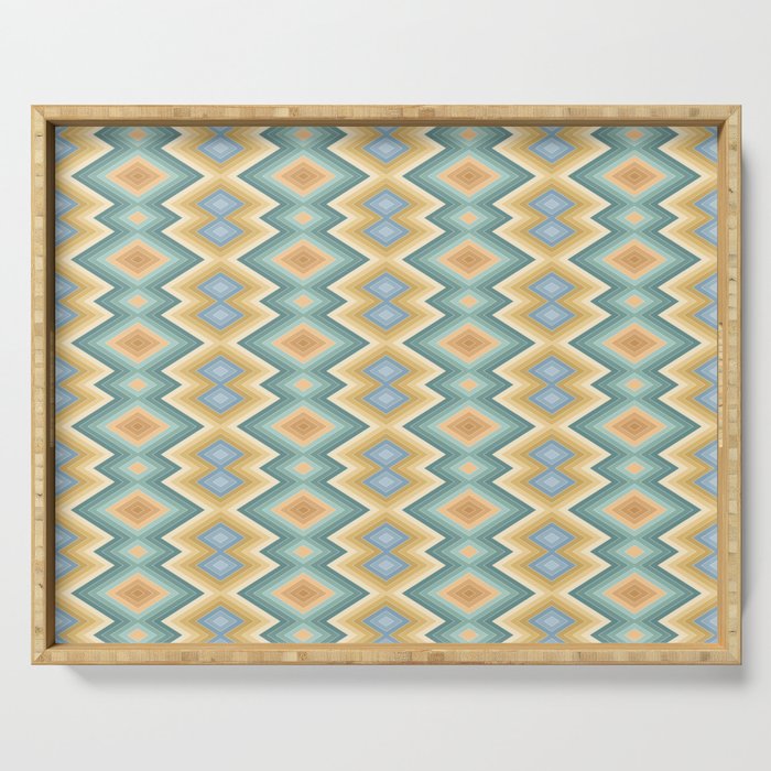 Boho Western Geometric Pattern VI Serving Tray Gallery Image 1