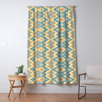 Boho Western Geometric Pattern VI Window Curtain Gallery Image 5