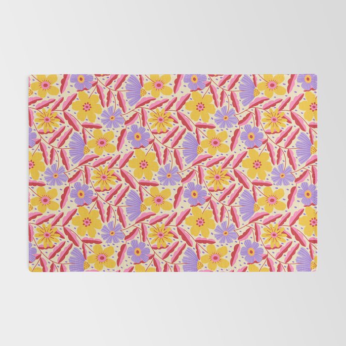 Flower Garden - Yellow & Purple  Rug Gallery Image 2