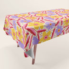 Flower Garden - Yellow & Purple  Tablecloth Gallery Image 1