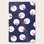 Snowmen pattern on dark Cutting Board Gallery Image 1