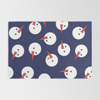 Snowmen pattern on dark Rug Gallery Image 2