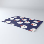 Snowmen pattern on dark Rug Gallery Image 3