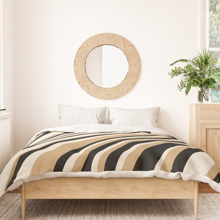Wavy Stripes VII - Neutral Vintage Duvet Cover Gallery Image 3