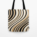 Wavy Stripes VII - Neutral Vintage Tote Bag Gallery Image 1