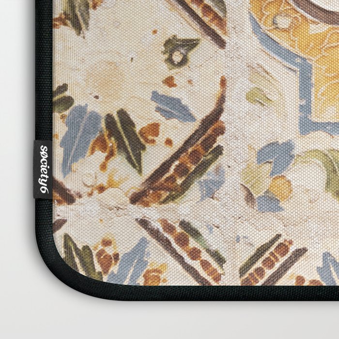 An old tile pattern or azulejos in Sintra Portugal  Summer street and travel photography Laptop Sleeve Gallery Image 3