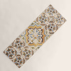 An old tile pattern or azulejos in Sintra Portugal  Summer street and travel photography Yoga Mat Gallery Image 1