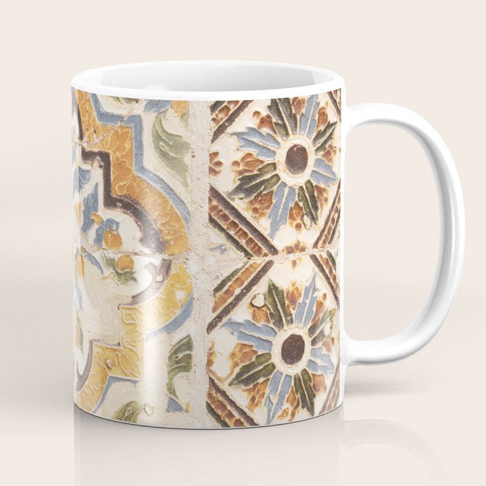 An old tile pattern or azulejos in Sintra Portugal  Summer street and travel photography Coffee Mug Gallery Image 1