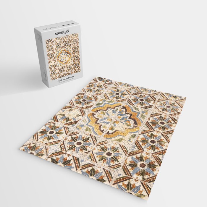 An old tile pattern or azulejos in Sintra Portugal  Summer street and travel photography Jigsaw Puzzle Gallery Image 2