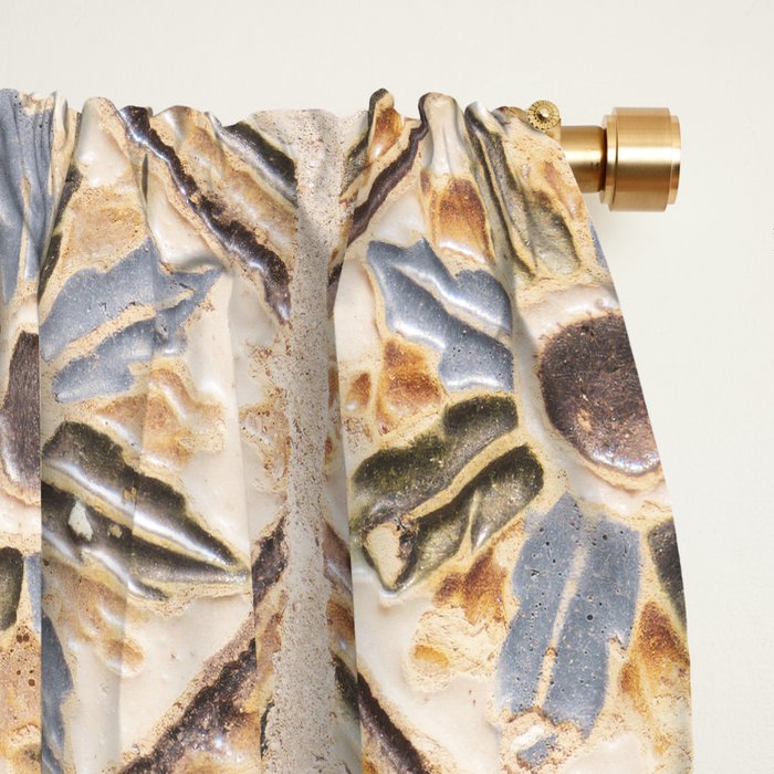 An old tile pattern or azulejos in Sintra Portugal  Summer street and travel photography Window Curtain Gallery Image 2