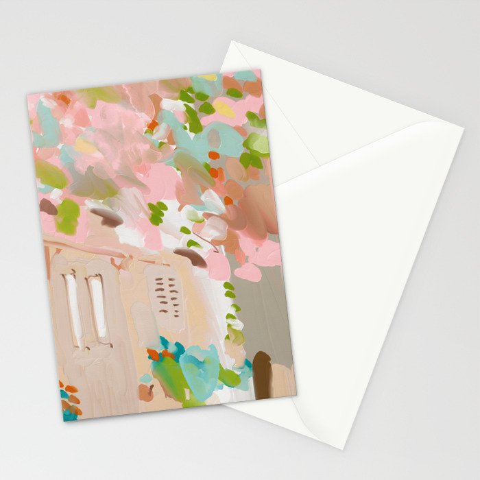 southern europe sun France Italy abstract painting Stationery Card Gallery Image 2