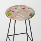 southern europe sun France Italy abstract painting Stool Gallery Image 2