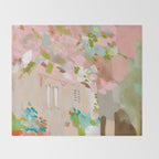 southern europe sun France Italy abstract painting Throw Blanket Gallery Image 2