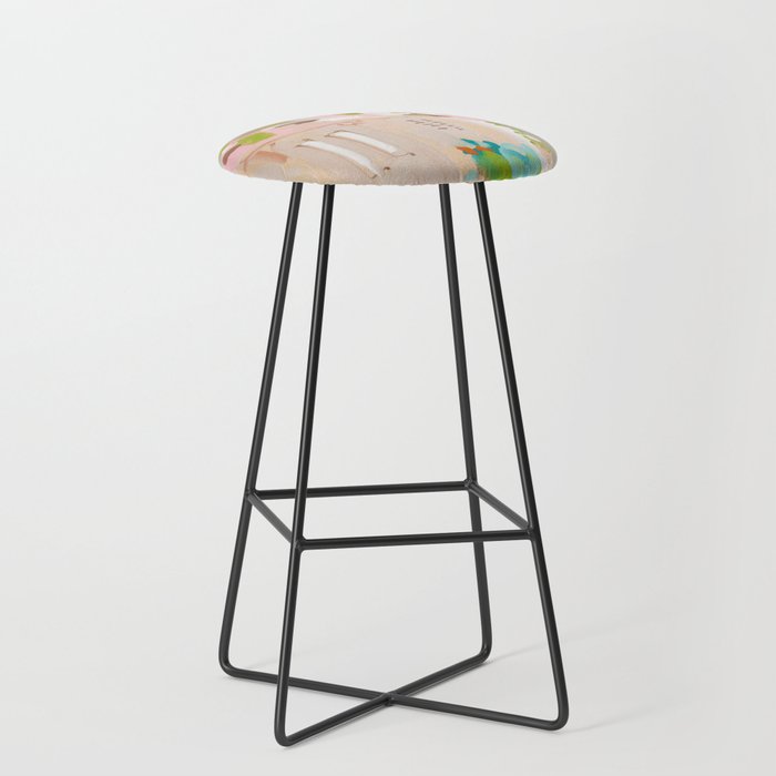 southern europe sun France Italy abstract painting Stool Gallery Image 1