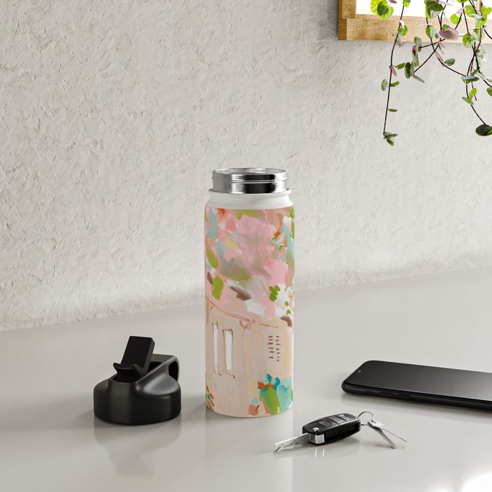 southern europe sun France Italy abstract painting Water Bottle Gallery Image 4