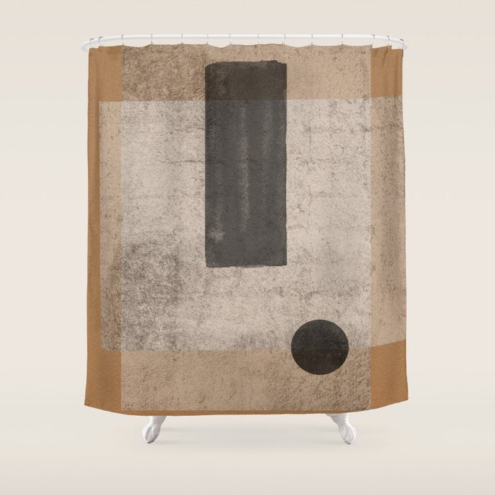 Modern Balance Paper Shower Curtain Gallery Image 1