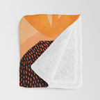 Golden California Desert Landscape Illustration Throw Blanket Gallery Image 3
