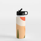 Golden California Desert Landscape Illustration Water Bottle Gallery Image 1