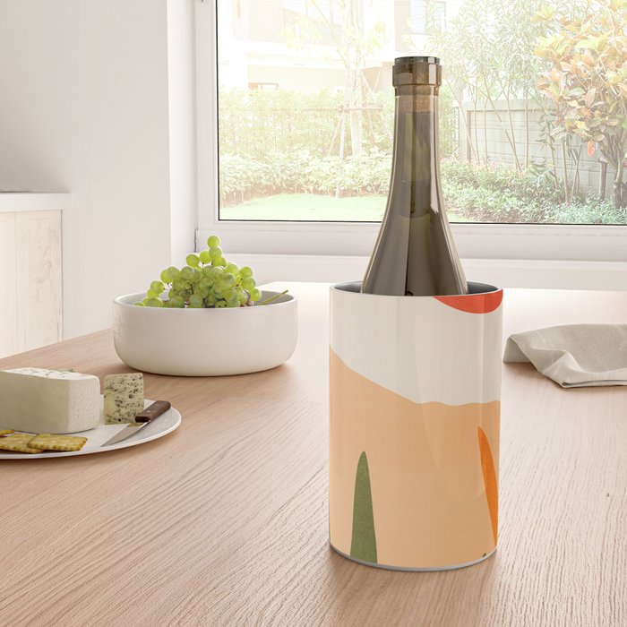 Golden California Desert Landscape Illustration Wine Chiller Gallery Image 4