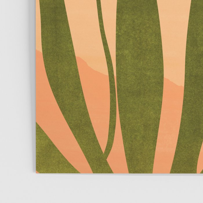 Golden California Desert Landscape Illustration Poster Gallery Image 3