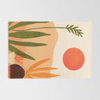 Golden California Desert Landscape Illustration Rug Gallery Image 2