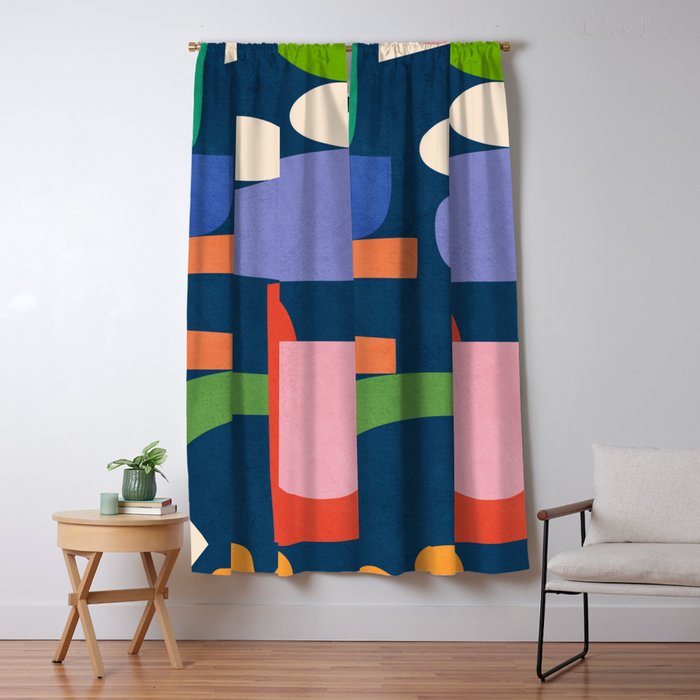 Modern Abstract Art 40 Window Curtain Gallery Image 1