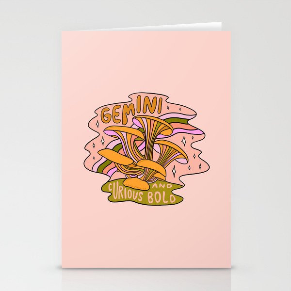 Gemini Mushroom Stationery Card Gallery Image 2