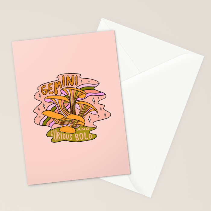 Gemini Mushroom Stationery Card Gallery Image 2