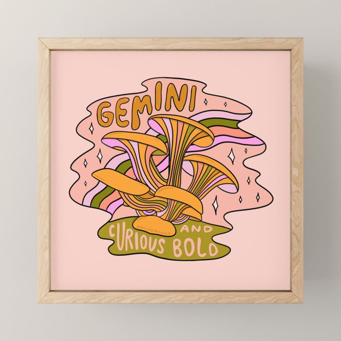 Gemini Mushroom Mini Art Print Gallery Image 1