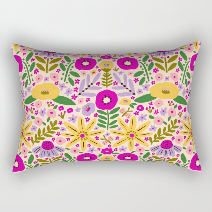 Hey, flowers Rectangular Pillow Gallery Image 1