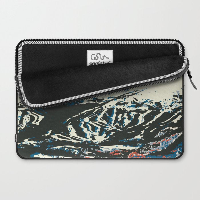 Blue Breckenridge Vintage Ski Poster Laptop Sleeve Gallery Image 2