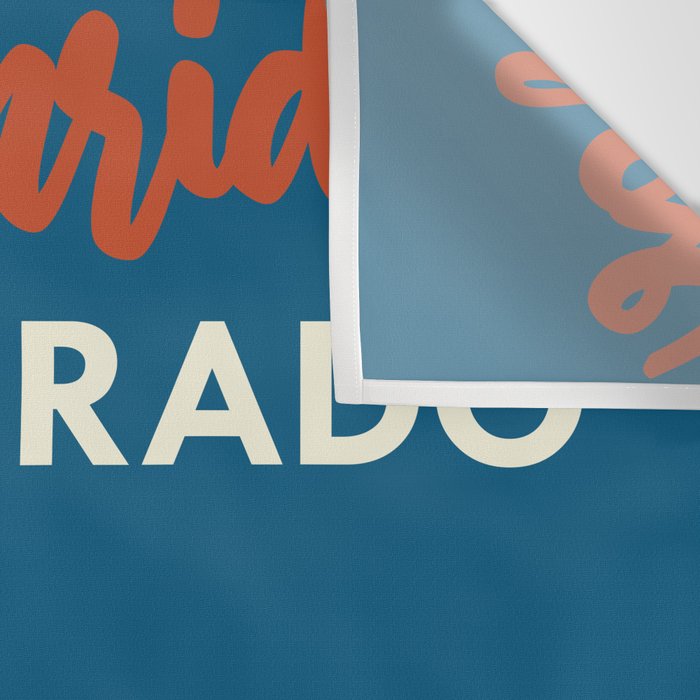 Blue Breckenridge Vintage Ski Poster Wall Tapestry Gallery Image 3